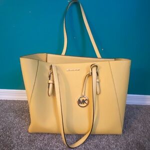 Yellow Michael Kors 3 in 1 tote